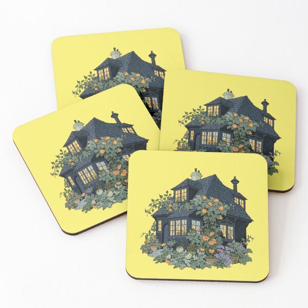 Item preview, Enchanted cottage with twinkling lights and pumpkin vines designed and sold by Mauswohn.