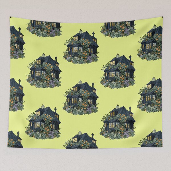 Item preview, Enchanted cottage with twinkling lights and pumpkin vines designed and sold by Mauswohn.