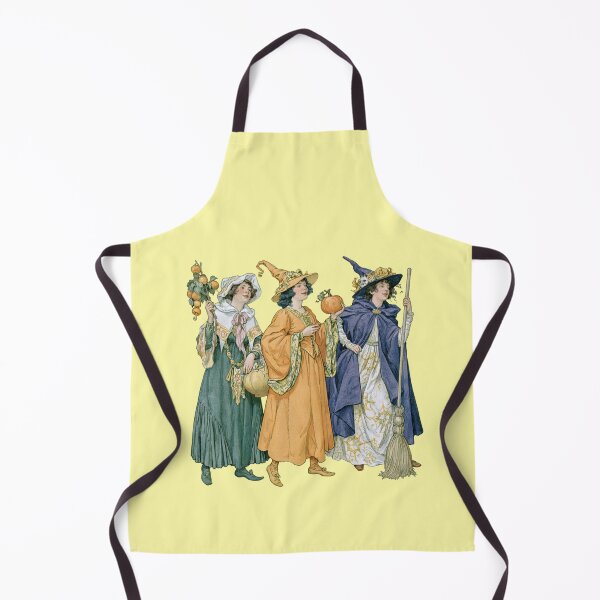 Item preview, Three witches with brooms, pumpkin and apple branch designed and sold by Mauswohn.