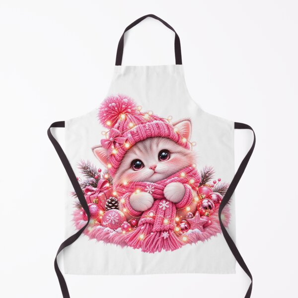 Item preview, Cozy Pink Winter Kitten with Lights designed and sold by TinyWeird.