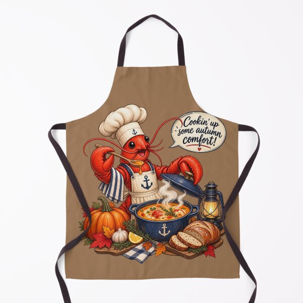 Item preview, Lobster Chef Cooking Autumn Comfort Food designed and sold by TheSlowShore.