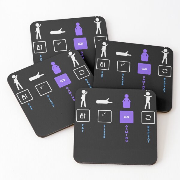 Item preview, Eat Sleep Game Repeat Funny Gamer Icon Design designed and sold by VanSum.