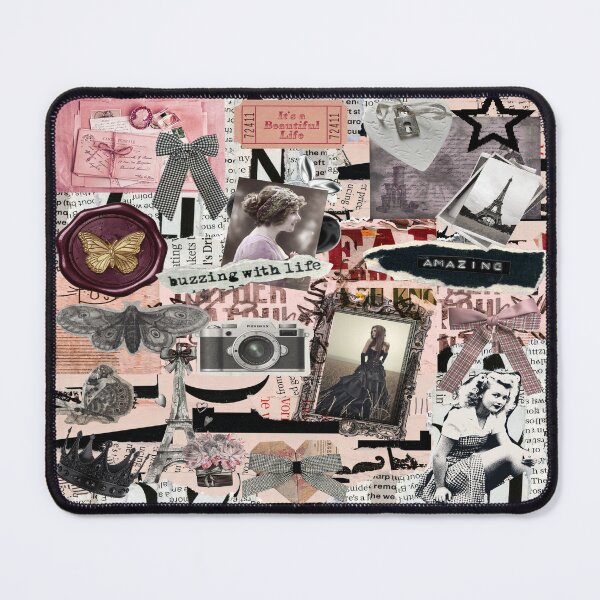 Item preview, Vintage Paris Coquette Collage Art (Whimsigoth Junk Journal Scrapbook) designed and sold by Side By Side Studio.
