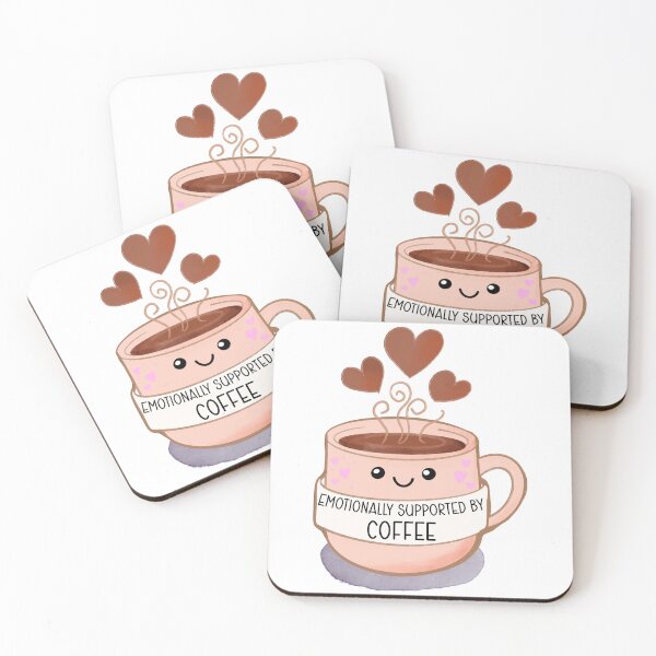 Item preview, Emotionally supported by coffee designed and sold by humairadesigns1.
