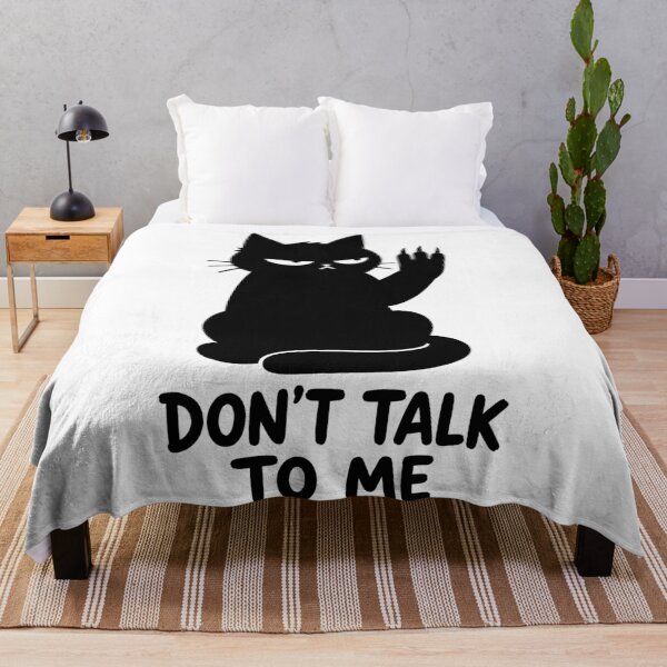 Item preview, Grumpy Black Cat Don't Talk to Me designed and sold by Lino_1906.