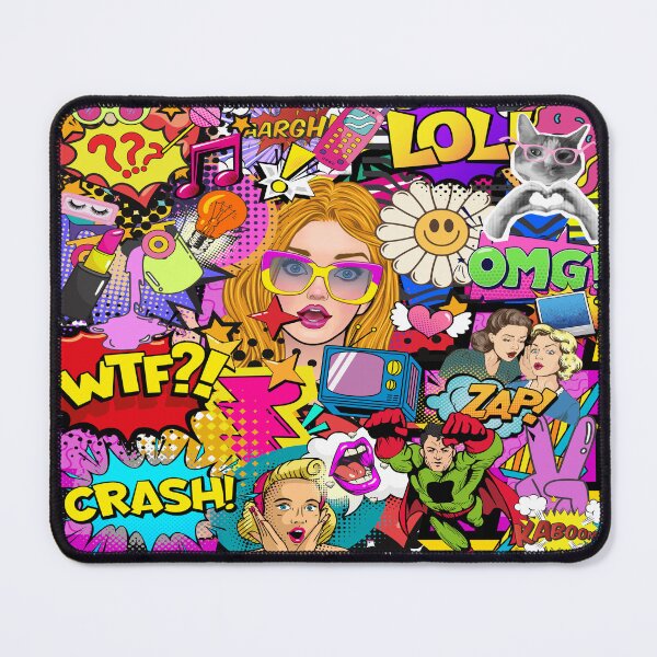 Item preview, Retro Pop Art Maximalist Collage designed and sold by Side By Side Studio.