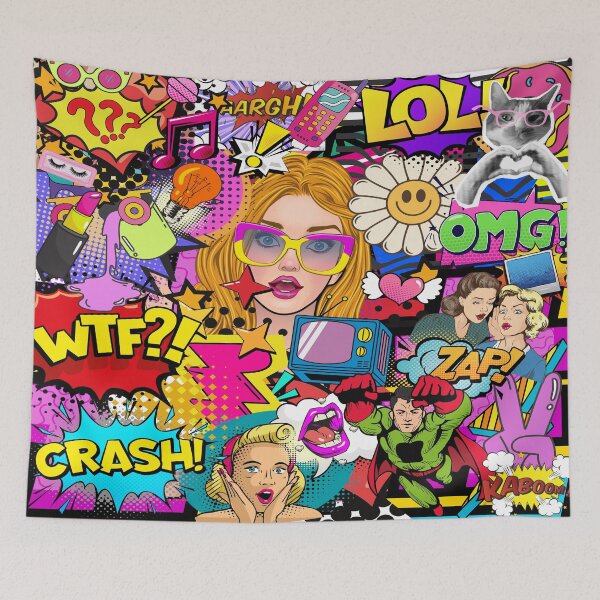 Item preview, Retro Pop Art Maximalist Collage  designed and sold by Side By Side Studio.