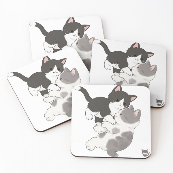 Item preview, Two Cute Kittens Playing — Kawaii Style Companion designed and sold by SoyPanteraCat.