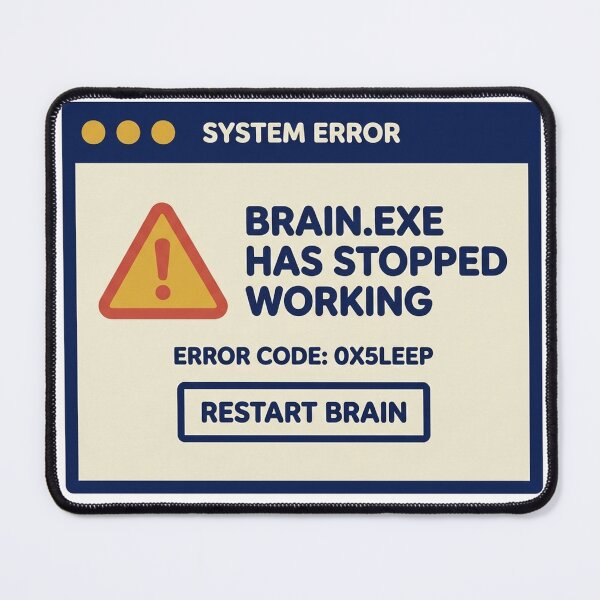 Item preview, Brain.exe Has Stopped Working Funny Meme designed and sold by QuirkyCartel.
