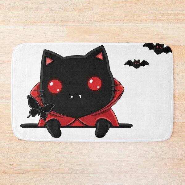 Item preview, Vampire Cat with Butterfly and Bats designed and sold by SoyPanteraCat.