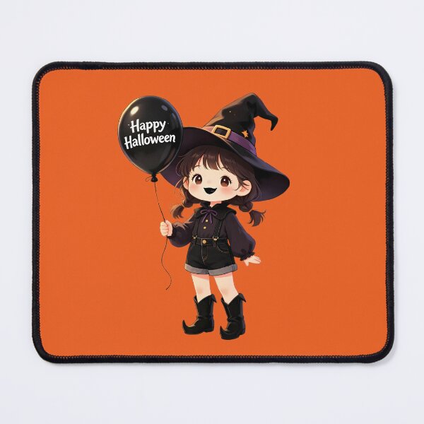 Item preview, Cute Little Witch Girl — Happy Halloween Balloon designed and sold by Bondingbonding.