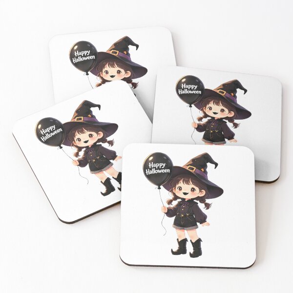 Item preview, Cute Little Witch Girl — Happy Halloween Balloon designed and sold by Bondingbonding.