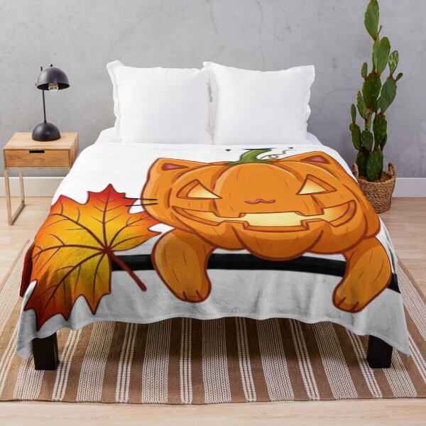 Item preview, Pumpkin Cat with Spider and Autumn Leaf — Kawaii Style designed and sold by SoyPanteraCat.