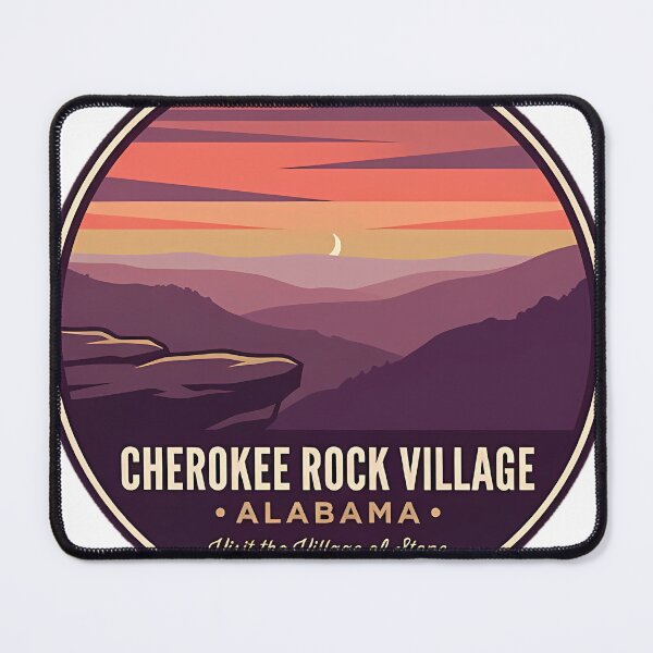 Item preview, Cherokee Rock Village Dusk Valley Alabama Circle Sticker designed and sold by DetourDgn.