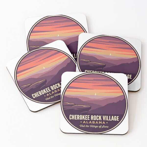 Item preview, Cherokee Rock Village Dusk Valley Alabama Circle Sticker designed and sold by DetourDgn.