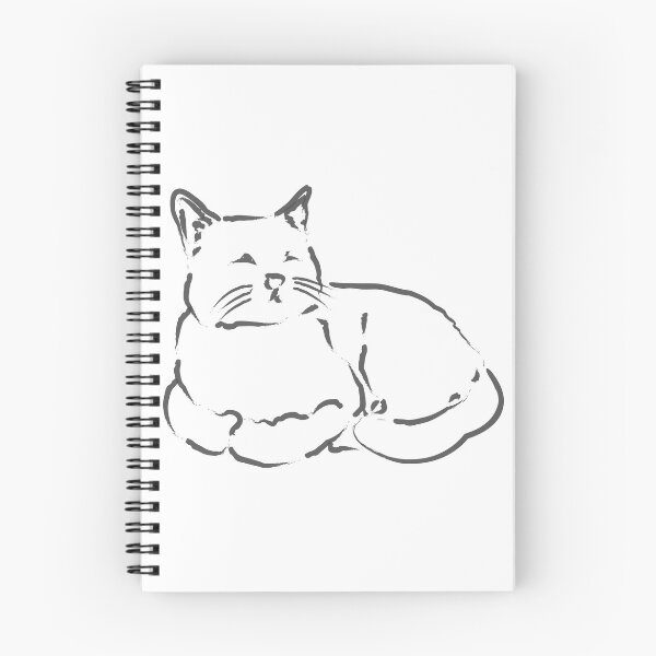 Item preview, Cute Calm Sitting Cat Line Art designed and sold by reksitawardani.