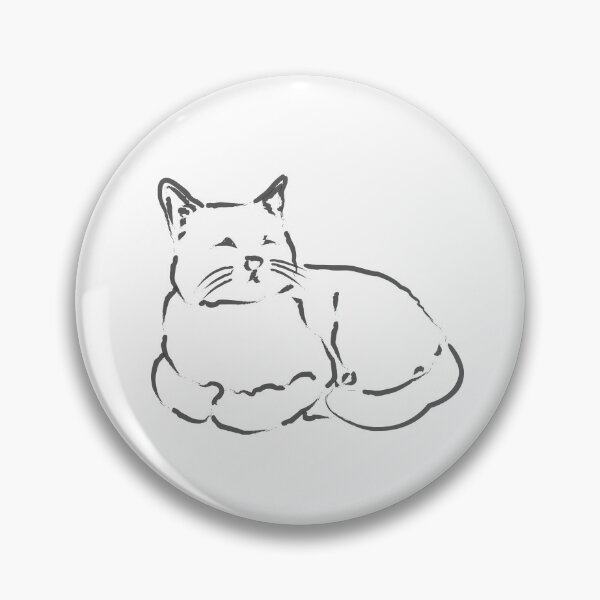Item preview, Cute Calm Sitting Cat Line Art designed and sold by reksitawardani.