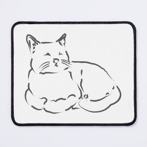 Item preview, Cute Calm Sitting Cat Line Art designed and sold by reksitawardani.