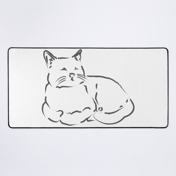 Item preview, Cute Calm Sitting Cat Line Art designed and sold by reksitawardani.