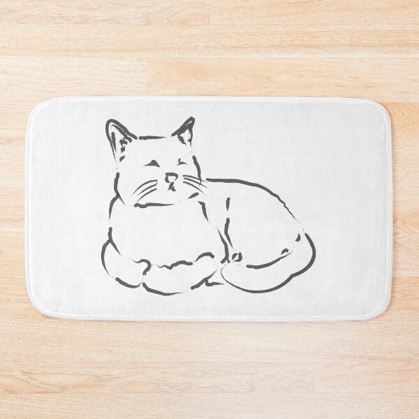 Item preview, Cute Calm Sitting Cat Line Art designed and sold by reksitawardani.