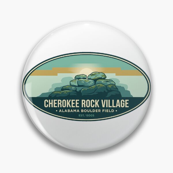 Item preview, Cherokee Rock Village Boulder Field Alabama Oval Badge Sticker designed and sold by DetourDgn.