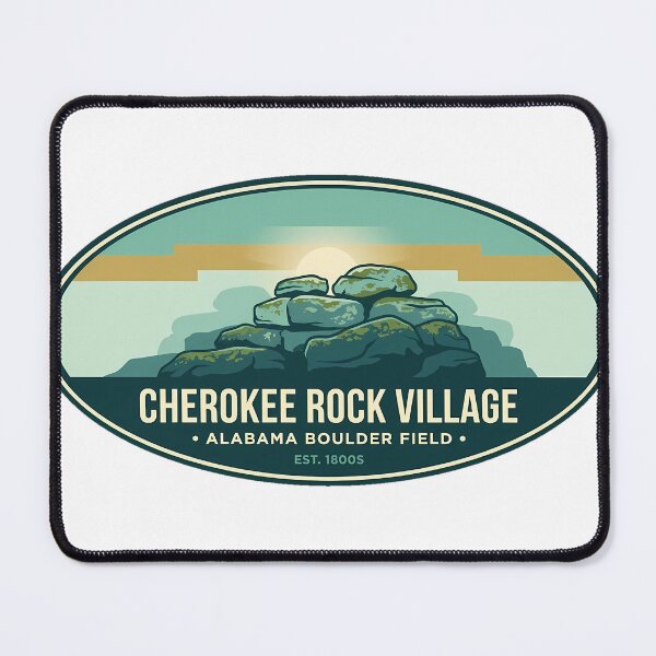 Item preview, Cherokee Rock Village Boulder Field Alabama Oval Badge Sticker designed and sold by DetourDgn.