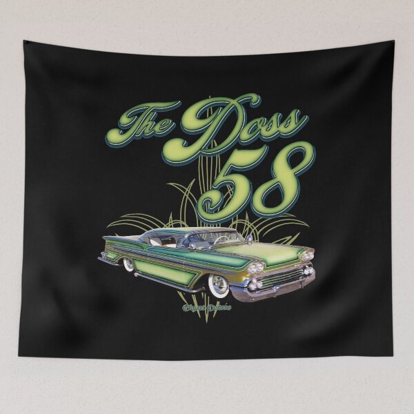 Item preview, 1958 Impala chopped with text - Lowrider, Kustom, Hot Rod, Muscle Car designed and sold by Elegant Customs.