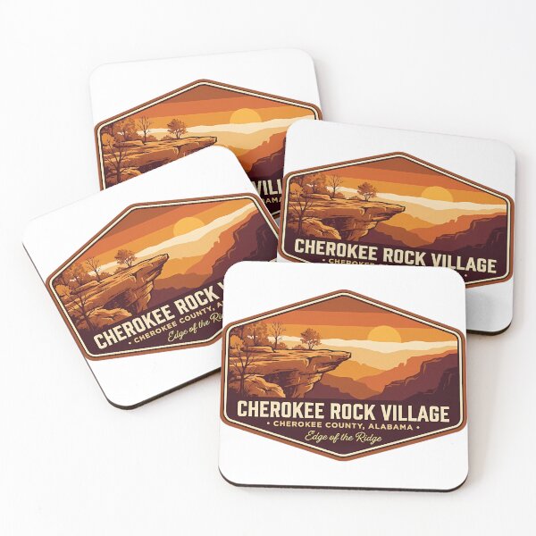 Item preview, Cherokee Rock Village Cliff Ledge Alabama Autumn Sticker designed and sold by DetourDgn.