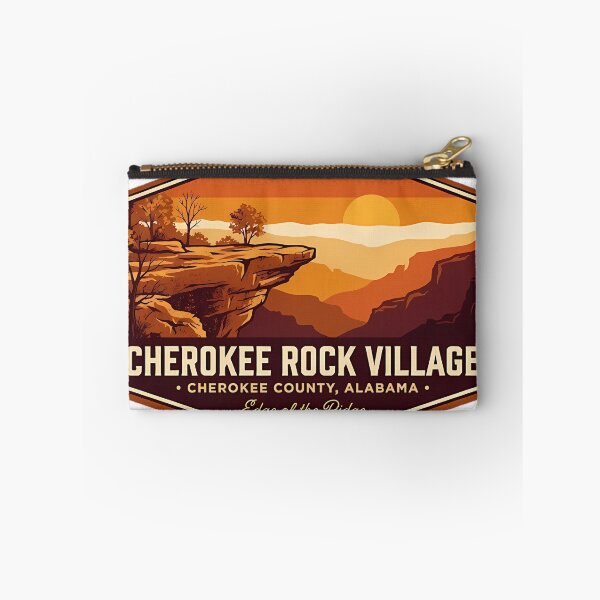 Item preview, Cherokee Rock Village Cliff Ledge Alabama Autumn Sticker designed and sold by DetourDgn.
