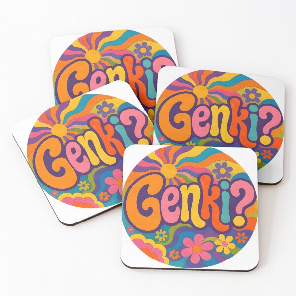 Item preview, Genki? – Retro 1960s Psychedelic Design designed and sold by ZombieZooCuties.