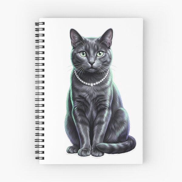 Item preview, Luxury Grey Cat Portrait Shimmering Diamond Collar Graphic designed and sold by IrisByJoVon.