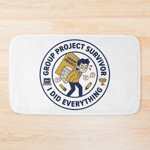 Item preview, Group Project Survivor Funny College Quote designed and sold by QuirkyCartel.