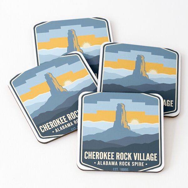 Item preview, Cherokee Rock Village Rock Spire Alabama Blue Badge Sticker designed and sold by DetourDgn.