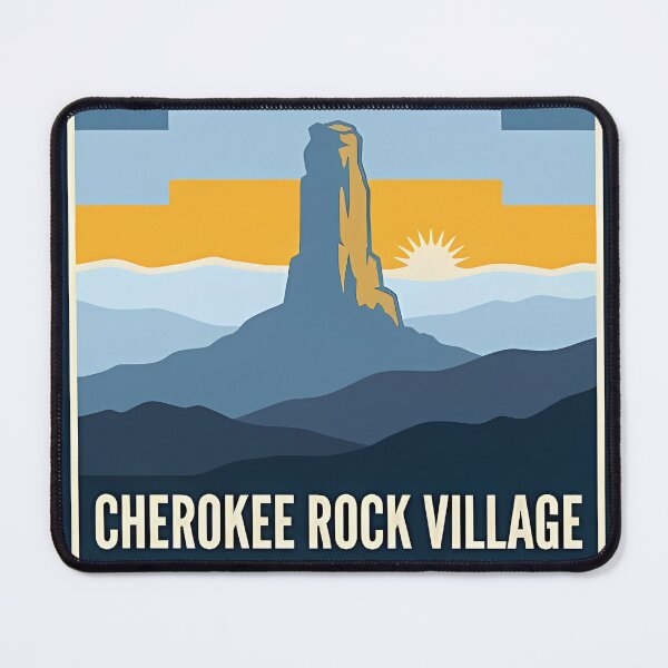 Item preview, Cherokee Rock Village Rock Spire Alabama Blue Badge Sticker designed and sold by DetourDgn.