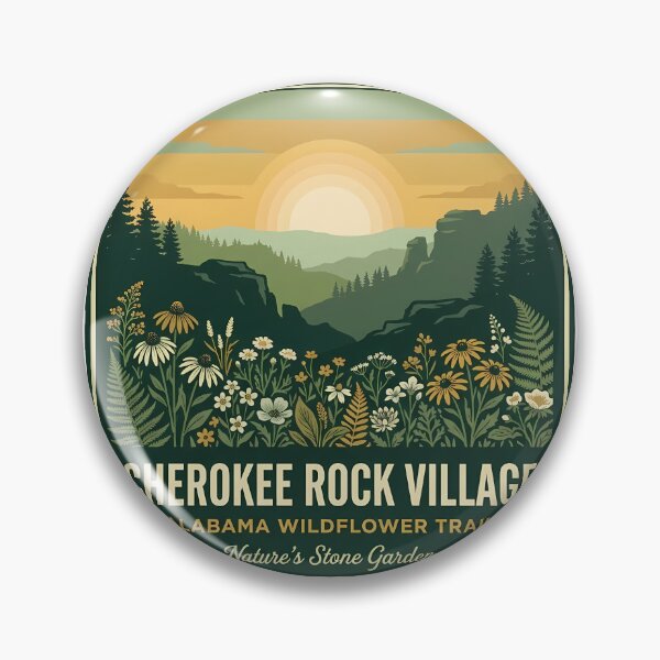 Item preview, Cherokee Rock Village Wildflower Trail Alabama Botanical Sticker designed and sold by DetourDgn.