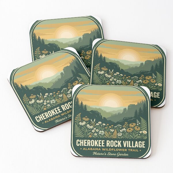 Item preview, Cherokee Rock Village Wildflower Trail Alabama Botanical Sticker designed and sold by DetourDgn.