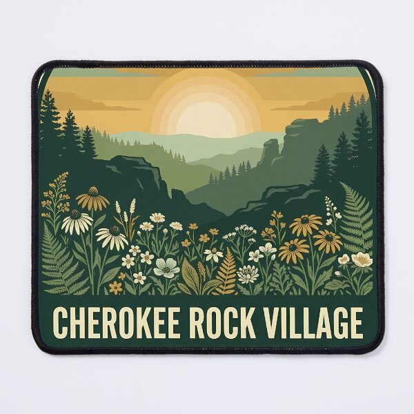 Item preview, Cherokee Rock Village Wildflower Trail Alabama Botanical Sticker designed and sold by DetourDgn.