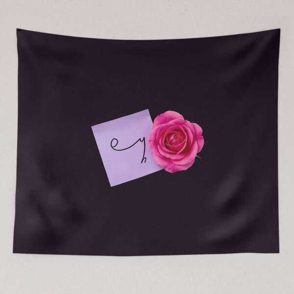 Item preview, Shorthand Writing — Purple Note & Bright Pink Rose designed and sold by Bondingbonding.