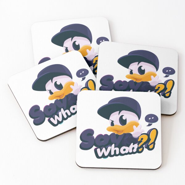 Item preview, Cute Cartoon Duck Character Illustration Wearing Cap Saying "Say What?!" — Playful Surprised Emote designed and sold by KanDa-Shop.