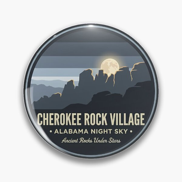 Item preview, Cherokee Rock Village Moonlit Rocks Alabama Night Sticker designed and sold by DetourDgn.