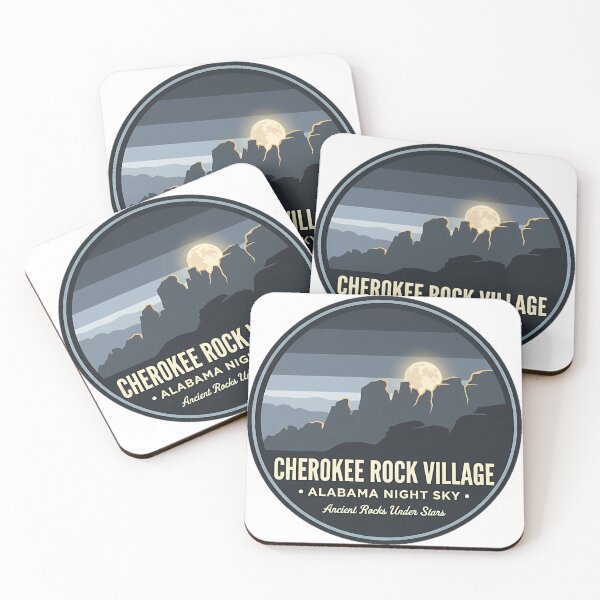Item preview, Cherokee Rock Village Moonlit Rocks Alabama Night Sticker designed and sold by DetourDgn.