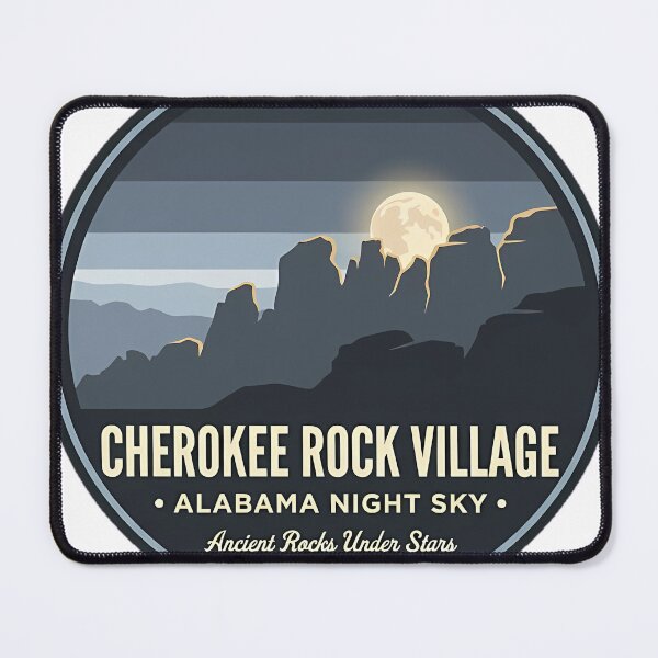 Item preview, Cherokee Rock Village Moonlit Rocks Alabama Night Sticker designed and sold by DetourDgn.