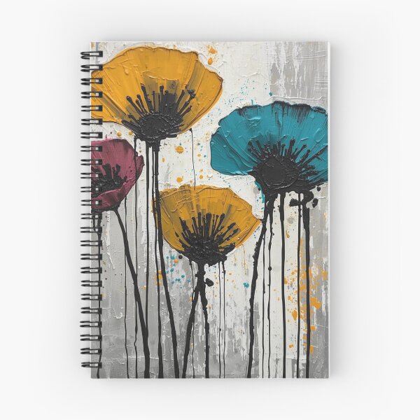 Item preview, Abstract Dripping Poppies - Modern Impasto Floral Art designed and sold by PACS0011.