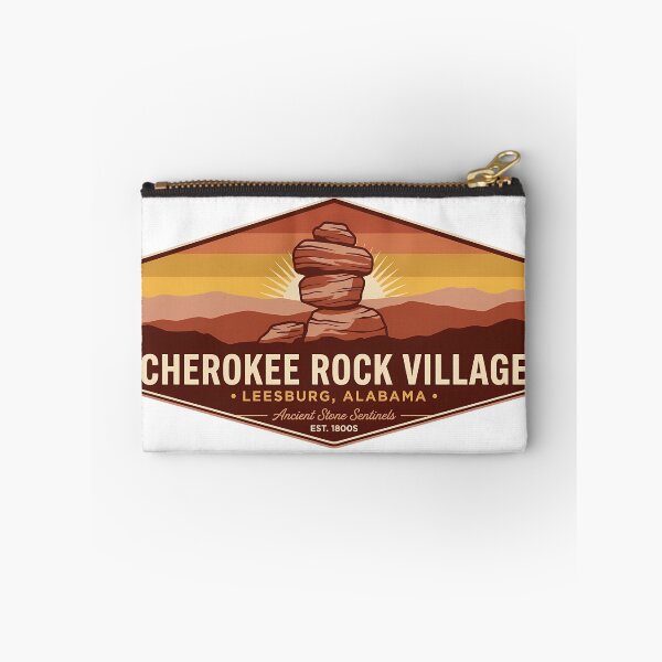 Item preview, Cherokee Rock Village Alabama Vintage Travel Badge Sticker designed and sold by DetourDgn.