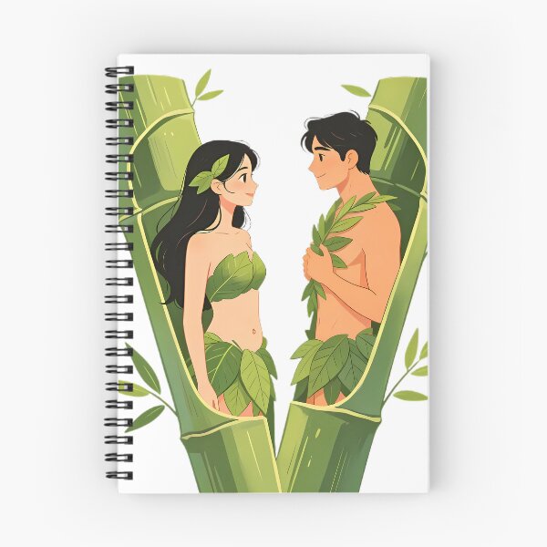 Item preview, The First Couple in Split Bamboo — Philippine Folklore Art designed and sold by Bondingbonding.