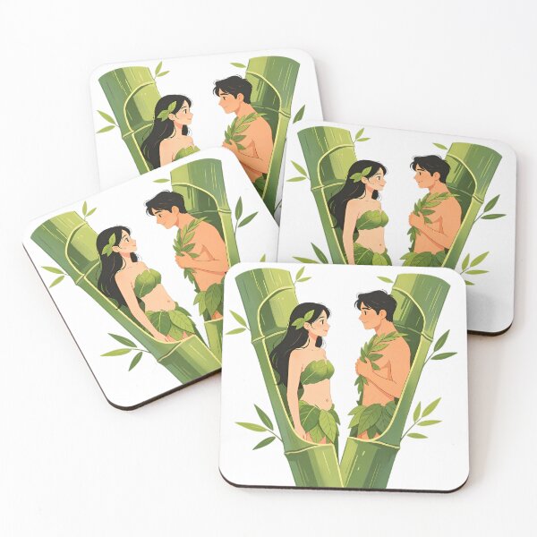 Item preview, The First Couple in Split Bamboo — Philippine Folklore Art designed and sold by Bondingbonding.