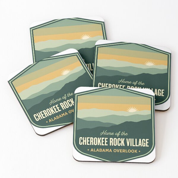 Item preview, Cherokee Rock Village Overlook Alabama Retro Badge Sticker designed and sold by DetourDgn.