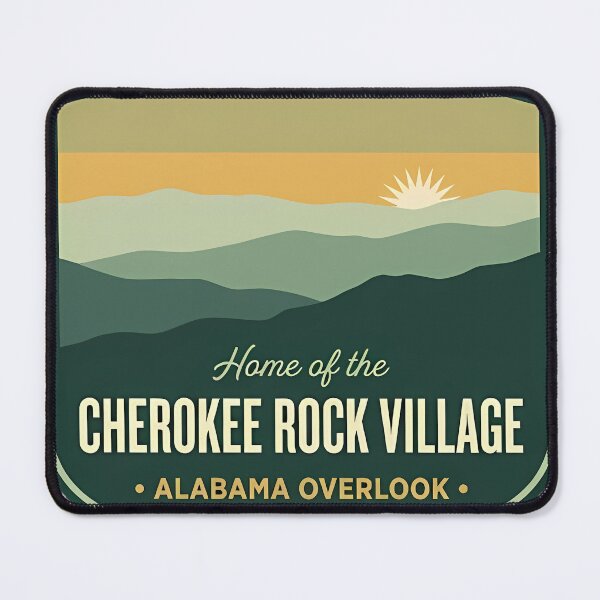 Item preview, Cherokee Rock Village Overlook Alabama Retro Badge Sticker designed and sold by DetourDgn.