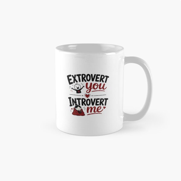 Item preview, Extrovert You Introvert Me – Opposites Attract Couple Design designed and sold by Lovestickerco.