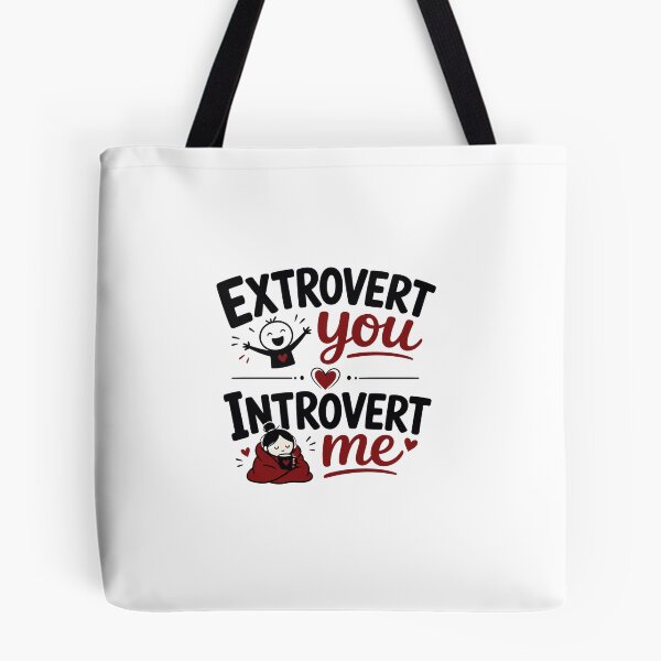 Item preview, Extrovert You Introvert Me – Opposites Attract Couple Design designed and sold by Lovestickerco.